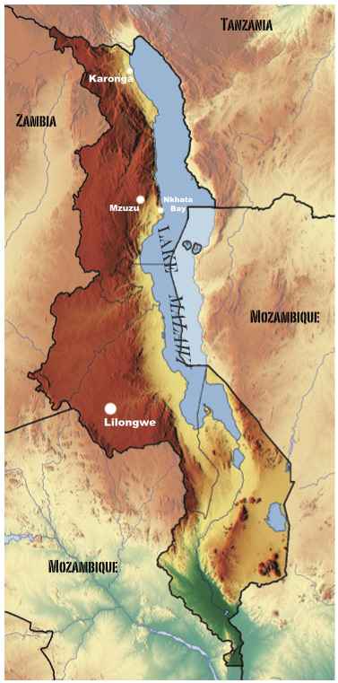 Malawi map
